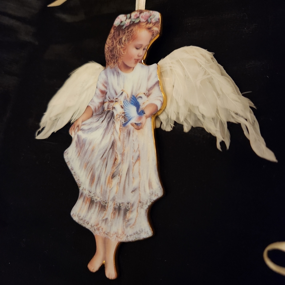 Bradford Exchange Heaven's Little Angels Christmas Ornaments Set of 3 Ornaments - Picture 5 of 11